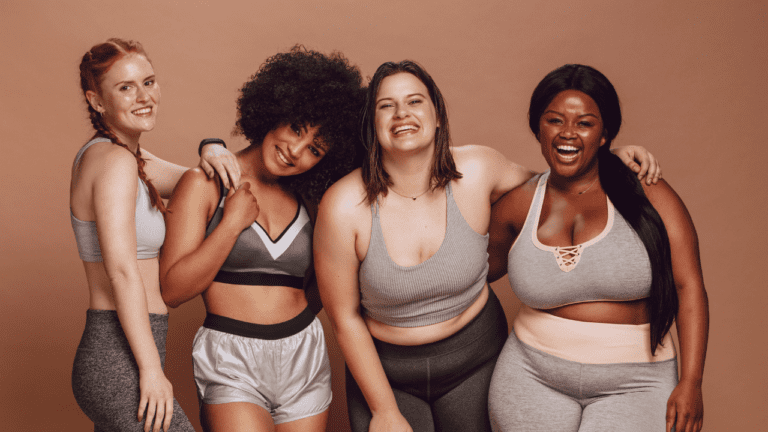 A diverse group of women receiving weight-inclusive care